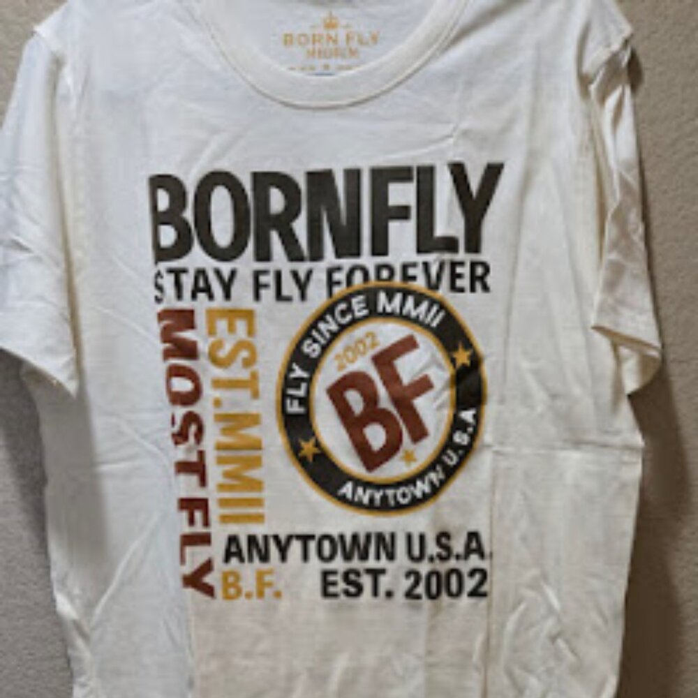 BORN FLY ANYTOWN USA STREETWEAR TEE SHIRT